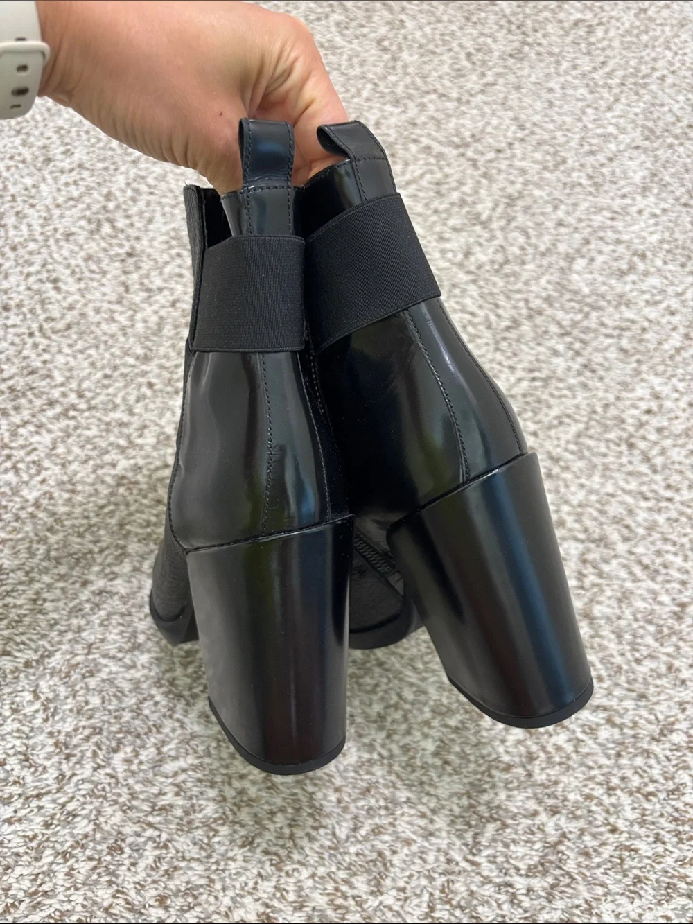 Scarpedarte black leather ankle boots 8.5